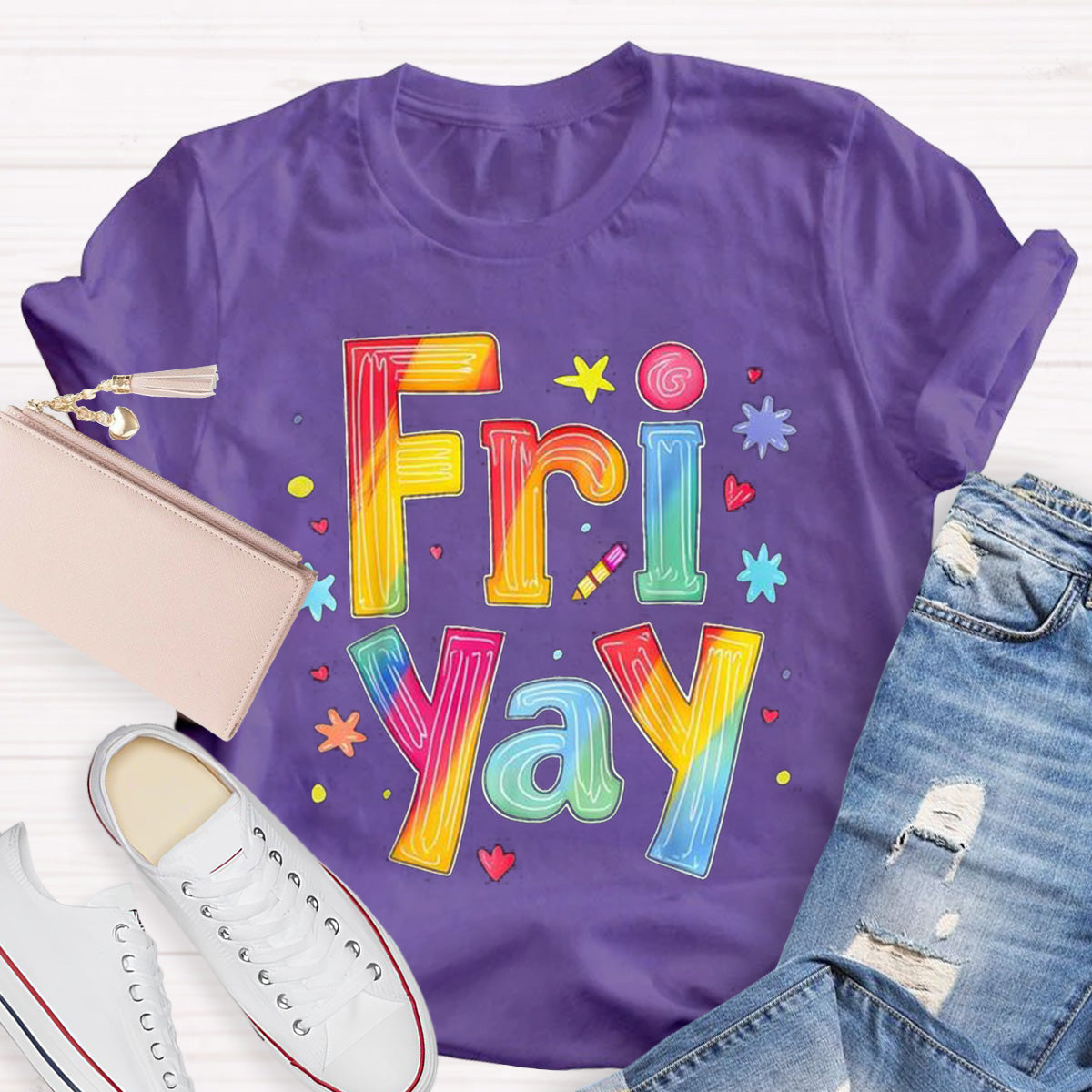 Personalize Day Fri Yay Teacher T-Shirt