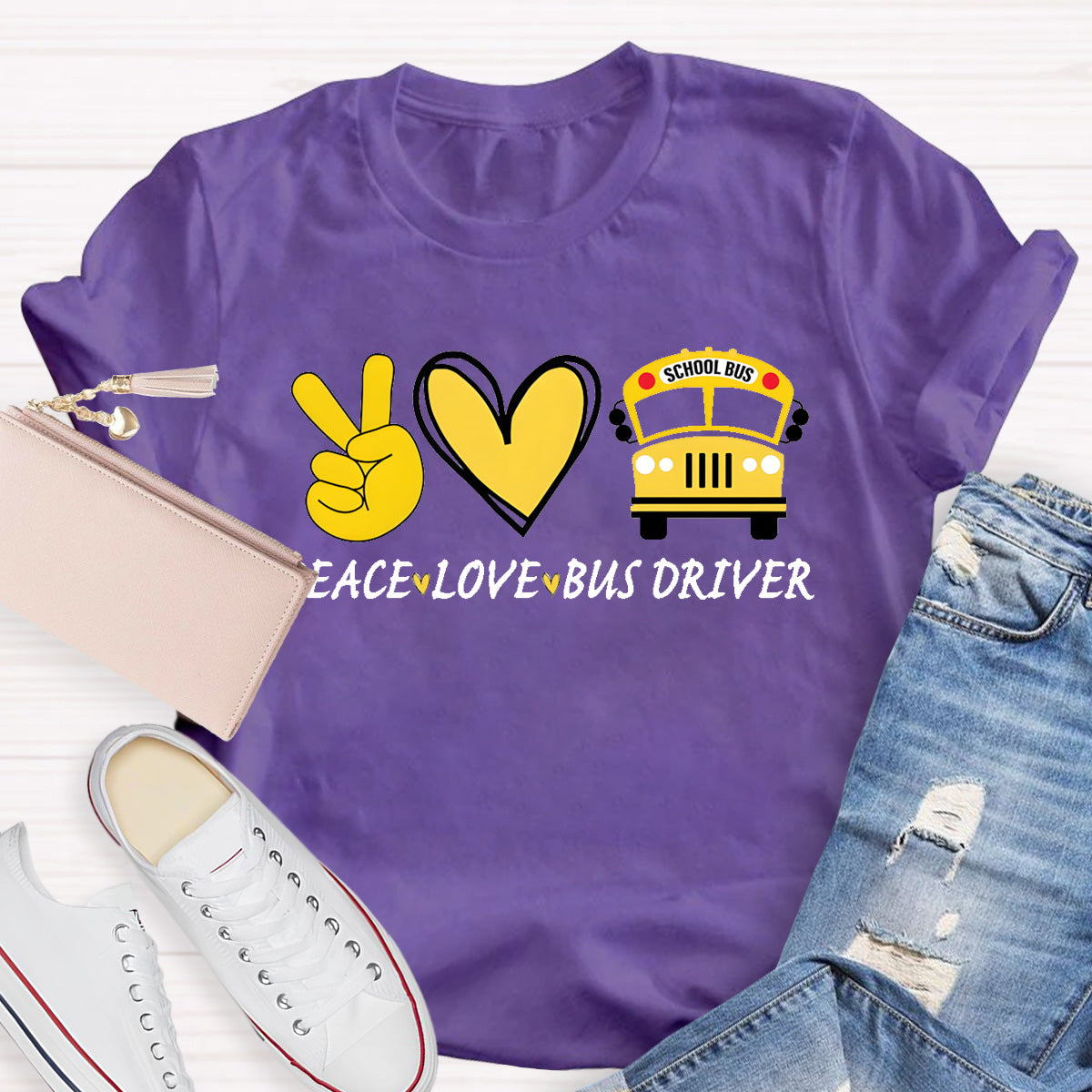 Peace Love Bus Driver T-Shirt