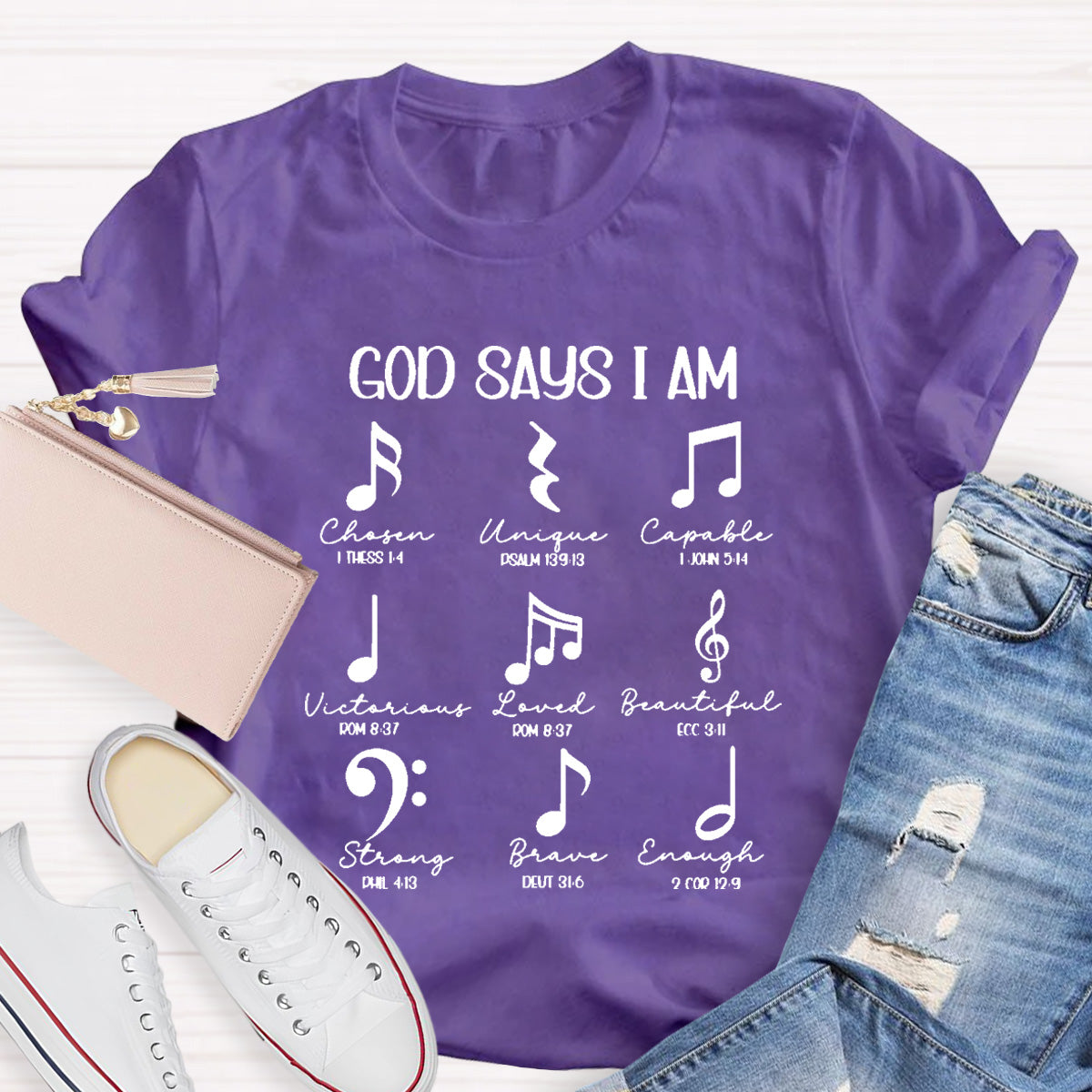God Says I Am Unique Capable Teacher T-Shirt