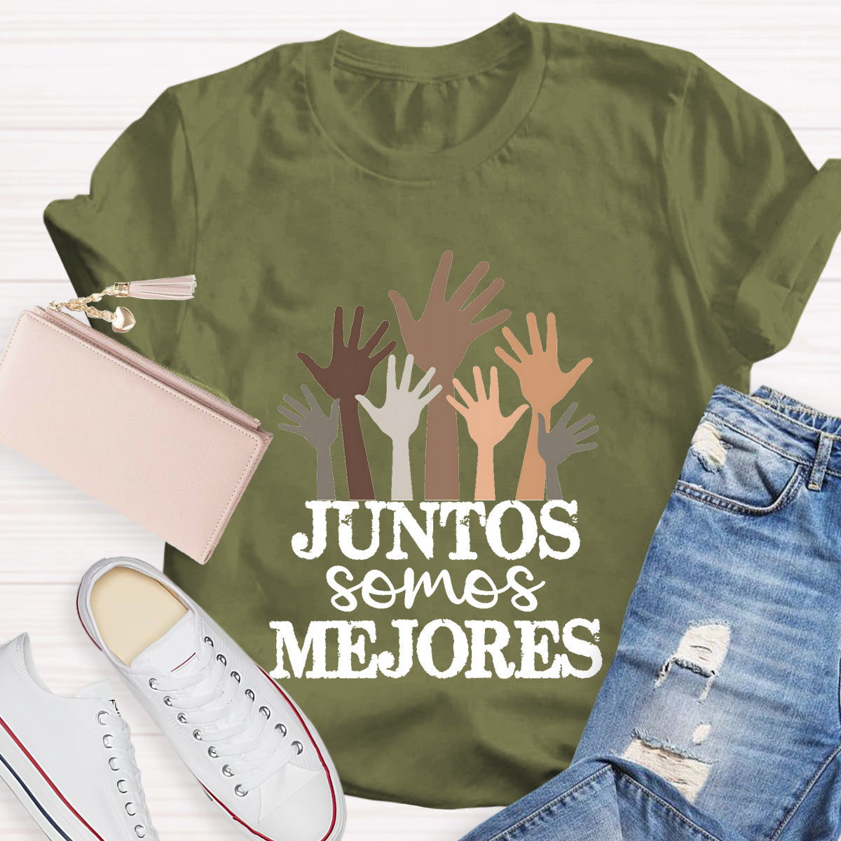 Juntos Somos Mejores Spanish Teacher T-Shirt