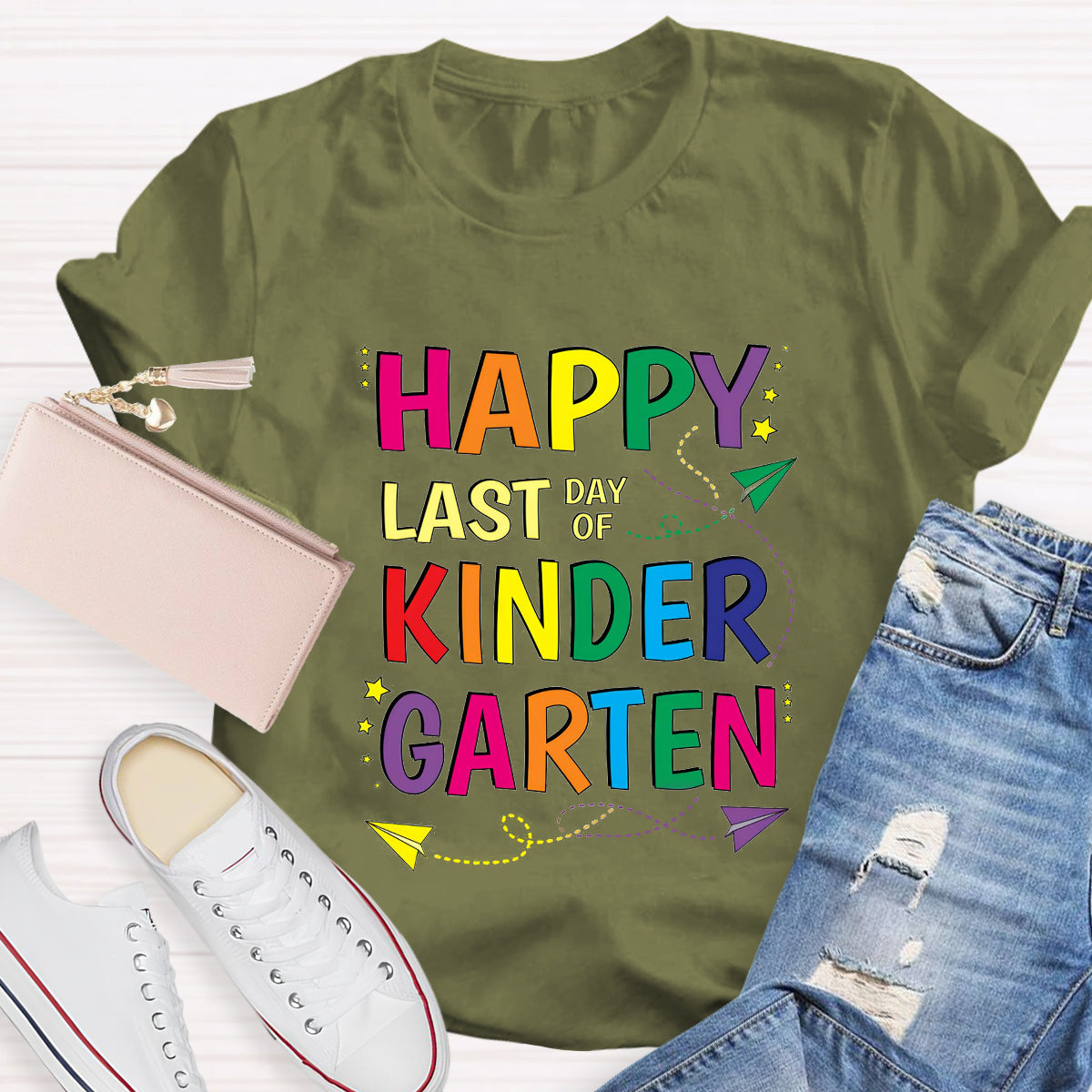 Personalized Grade Happy Last Day Of Kinder Garten T-Shirt
