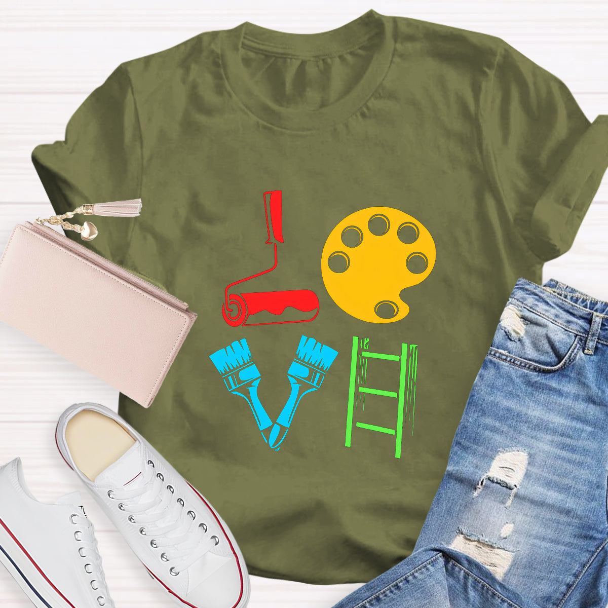 I Love Art Teacher T-Shirt