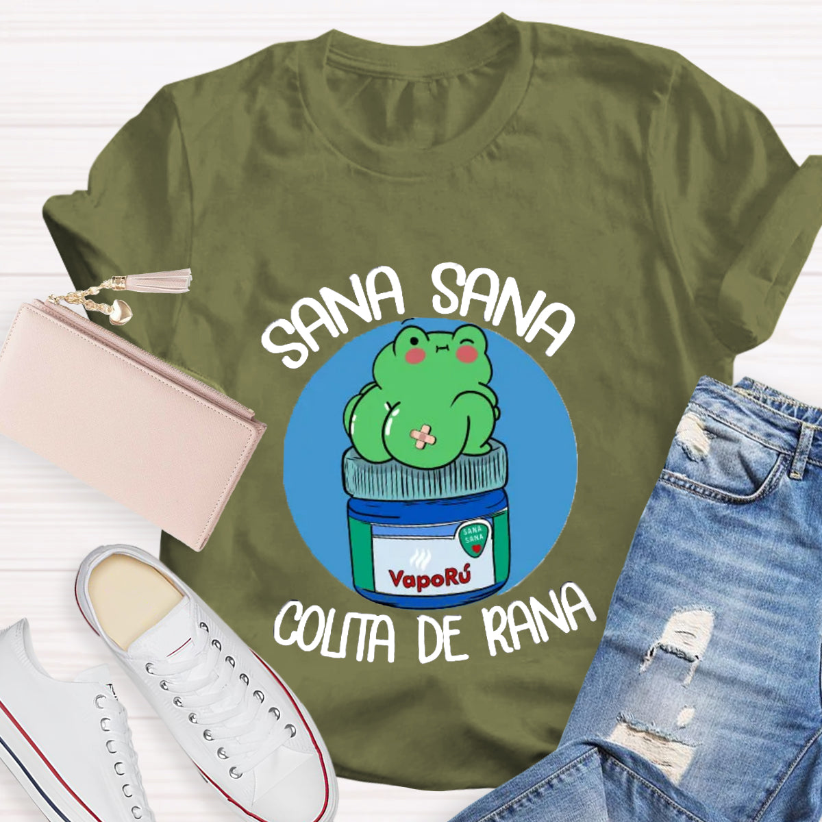 Sana Sana Colita De Rana Spanish Teacher T-Shirt