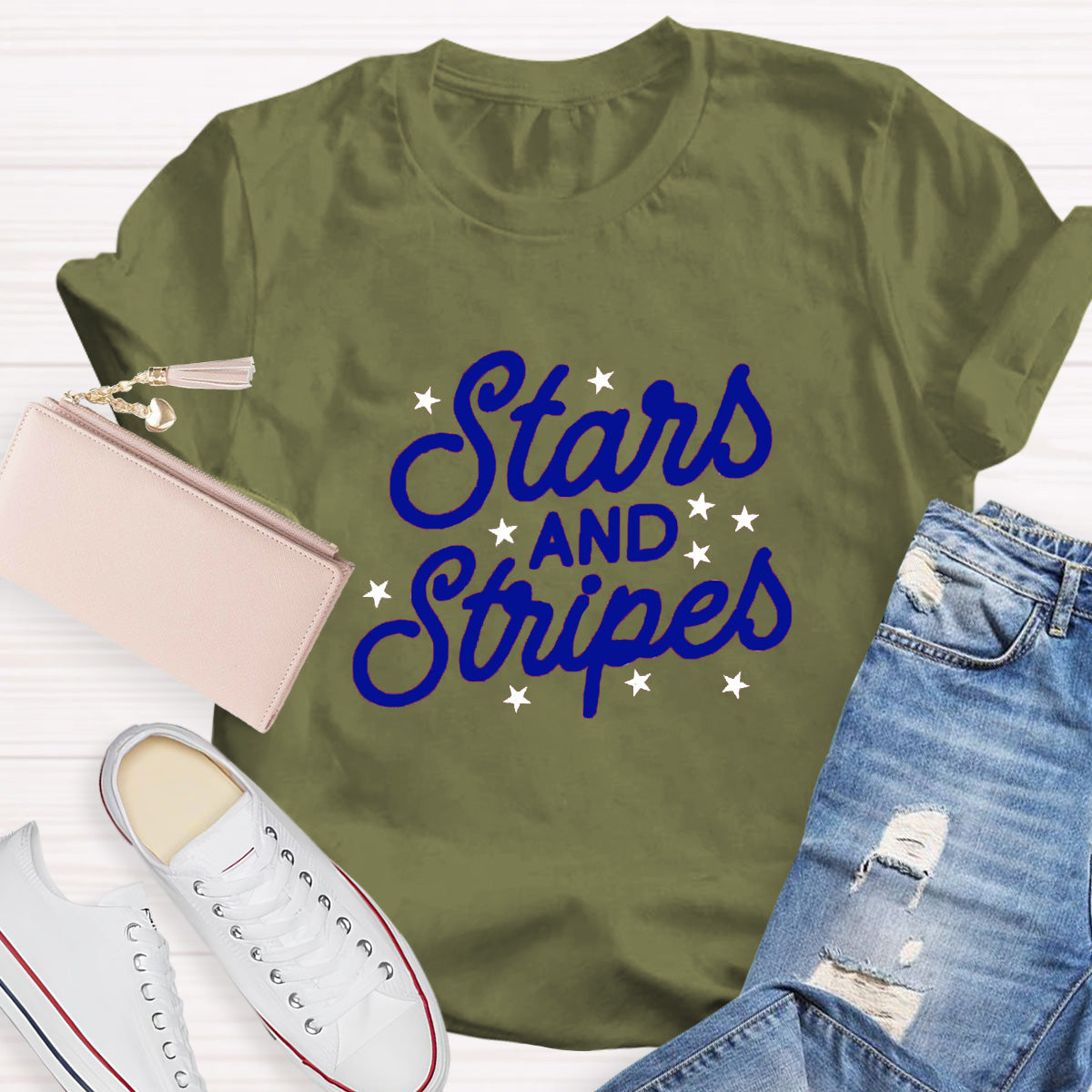 Stars And Stripes Teacher T-Shirt