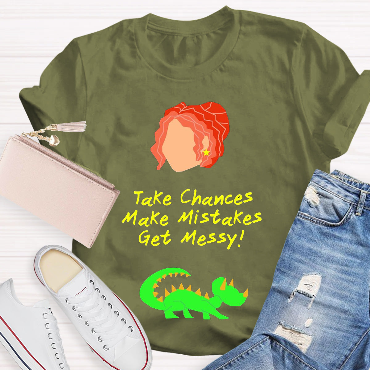 Take Chances Make Mistakes School Bus Teacher T-Shirt