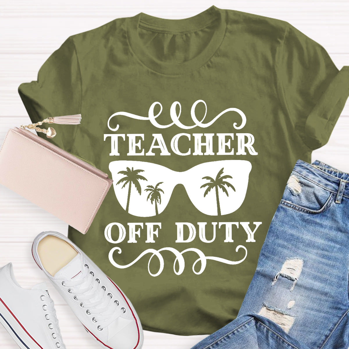 Teacher Off Duty Tree Teacher T-Shirt