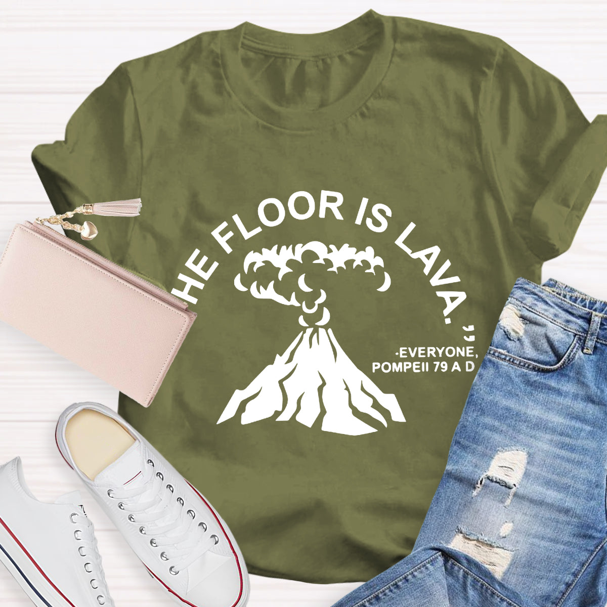 The Floor Is Lava Pompeii History Teacher T-Shirt