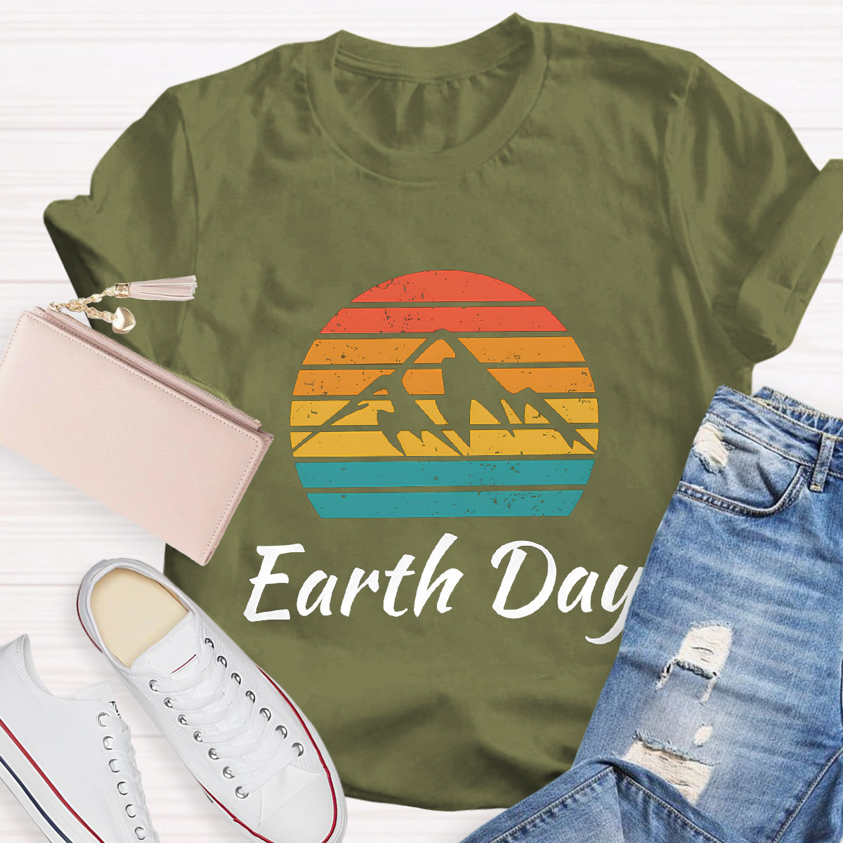 Earth Day Retro Prints T-Shirt