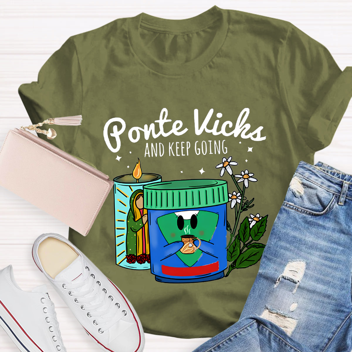 Ponte Vicks And Keep Going Spanish Teacher T-Shirt