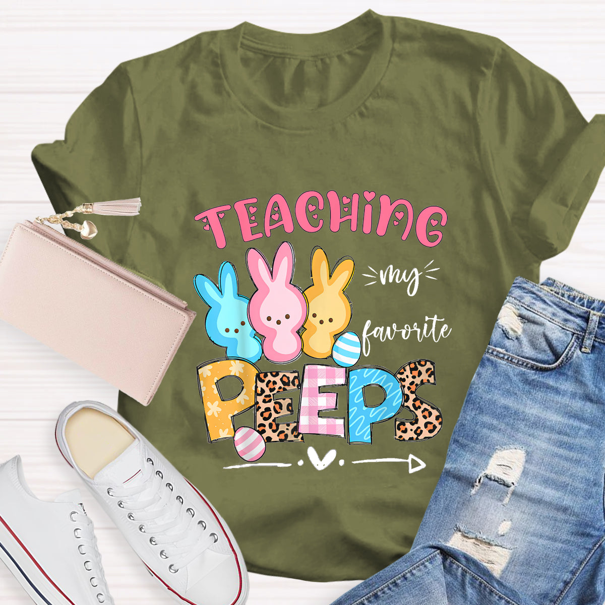 Teaching My Favorite Peeps Easter Teacher T-Shirt
