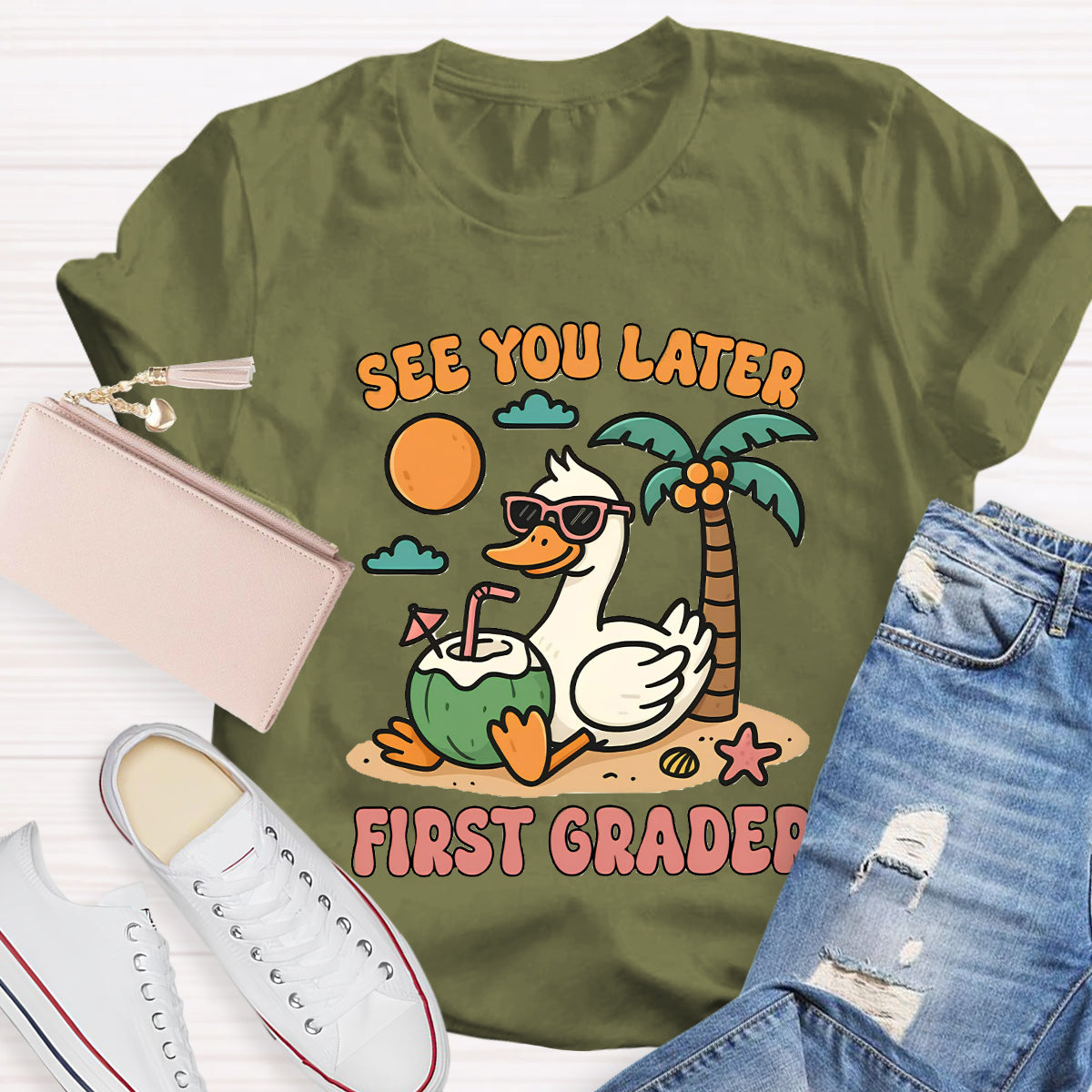 Personalized Grade See You Later Teacher T-Shirt