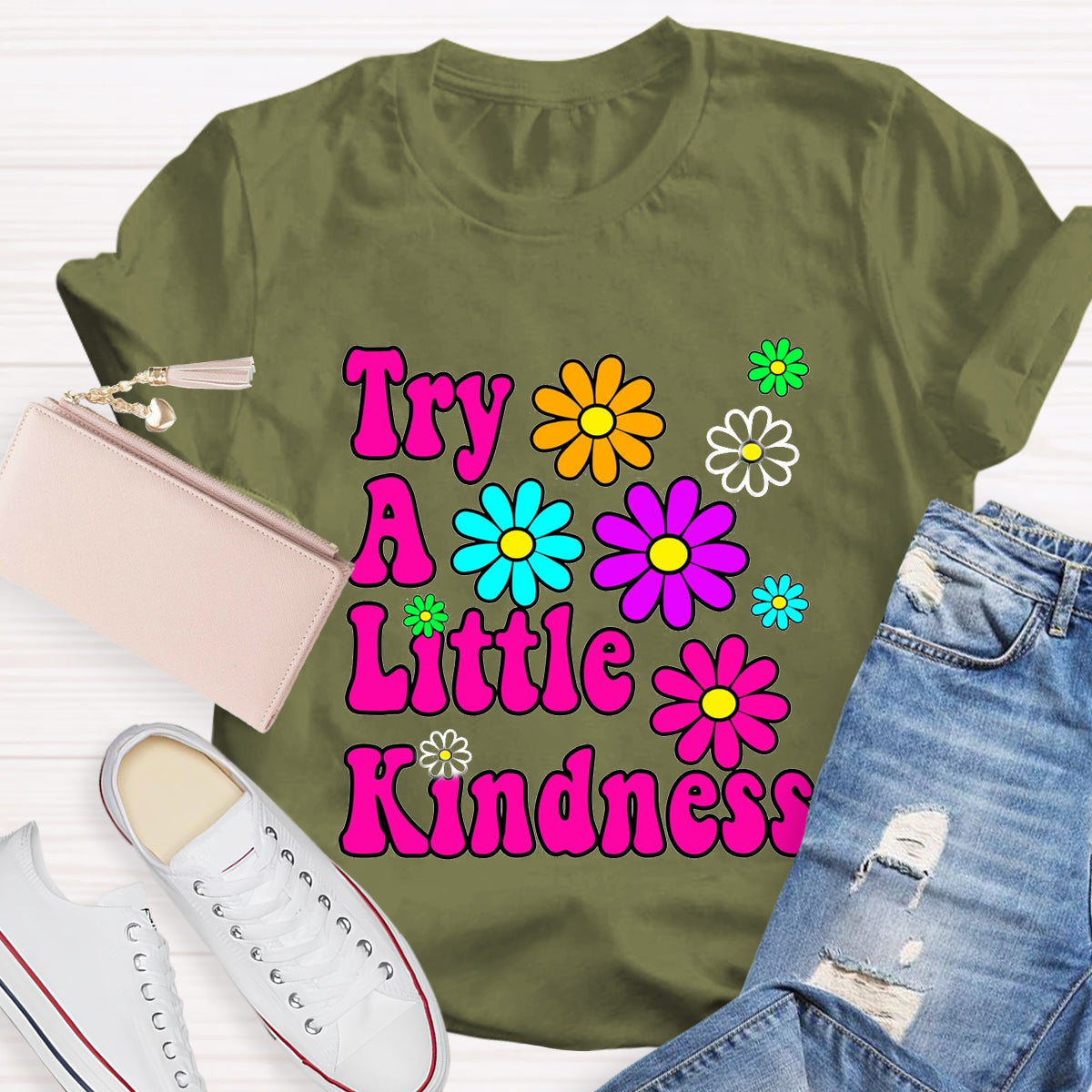 Try A Little Kindness Teacher T-Shirt