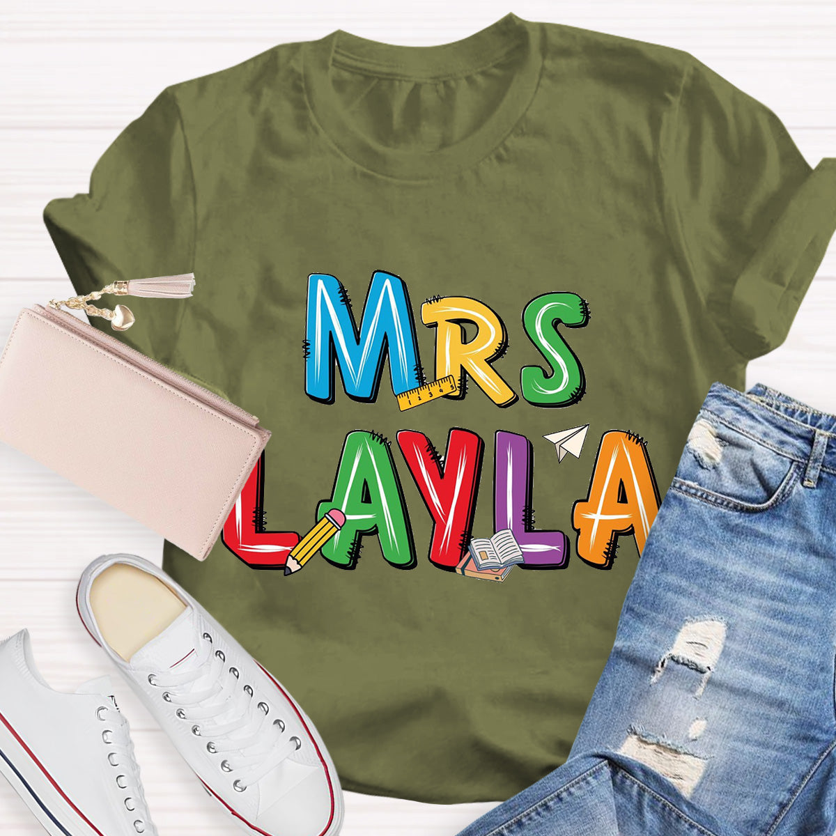 Personalized Your Name Teacher T-Shirt