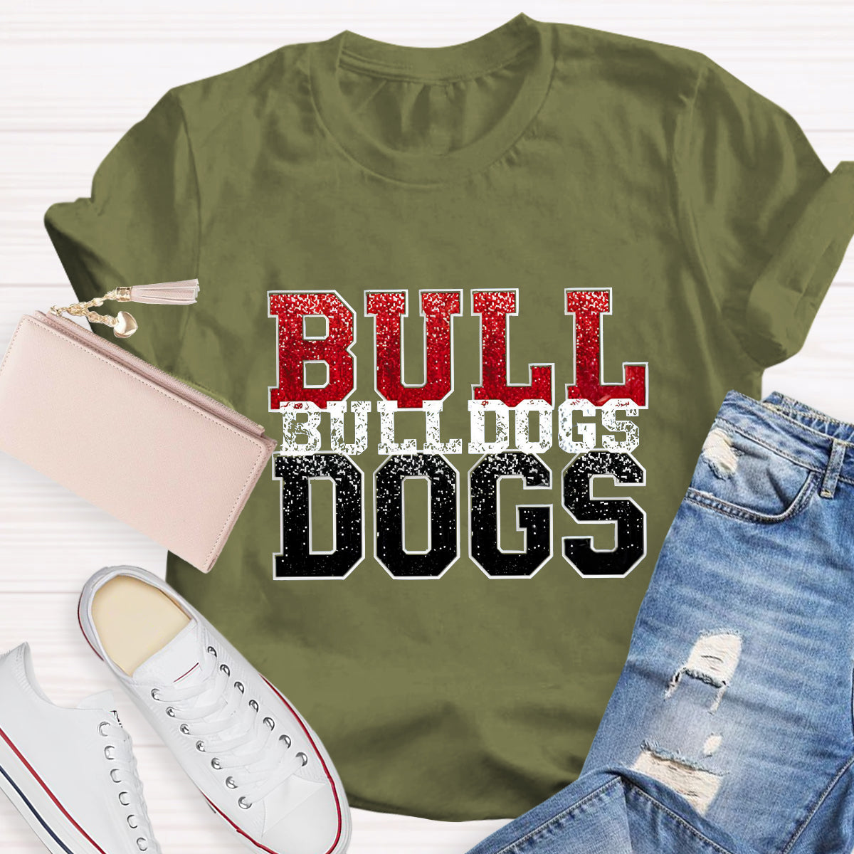 Personalized Mascot Bulldogs Teacher T-Shirt