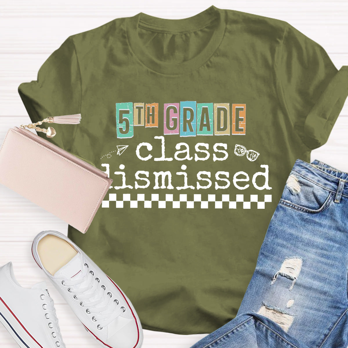 Personalized Grade Class Dismissed Teacher T-Shirt