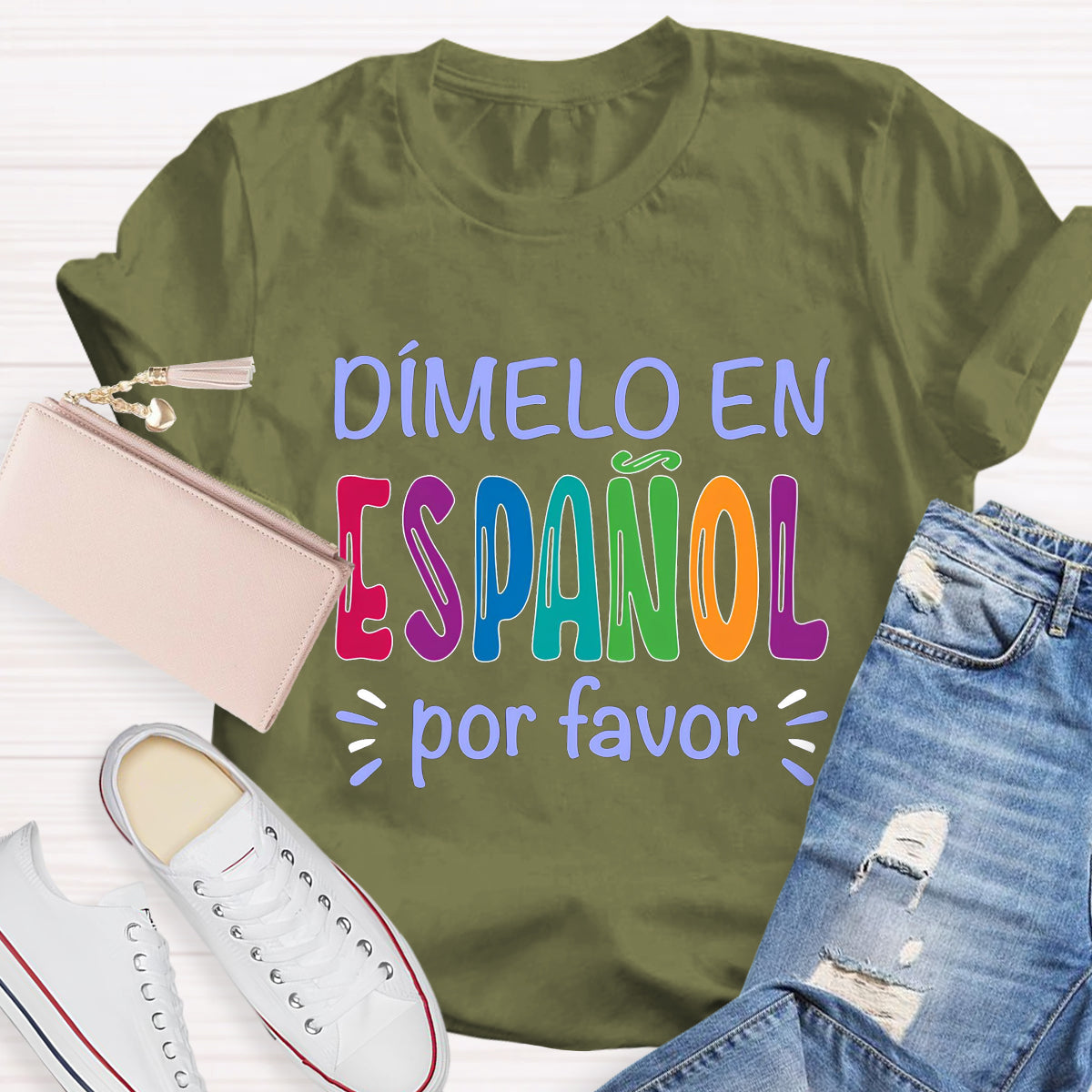 Dimelo En Español Por Favor Spanish Teacher T-Shirt