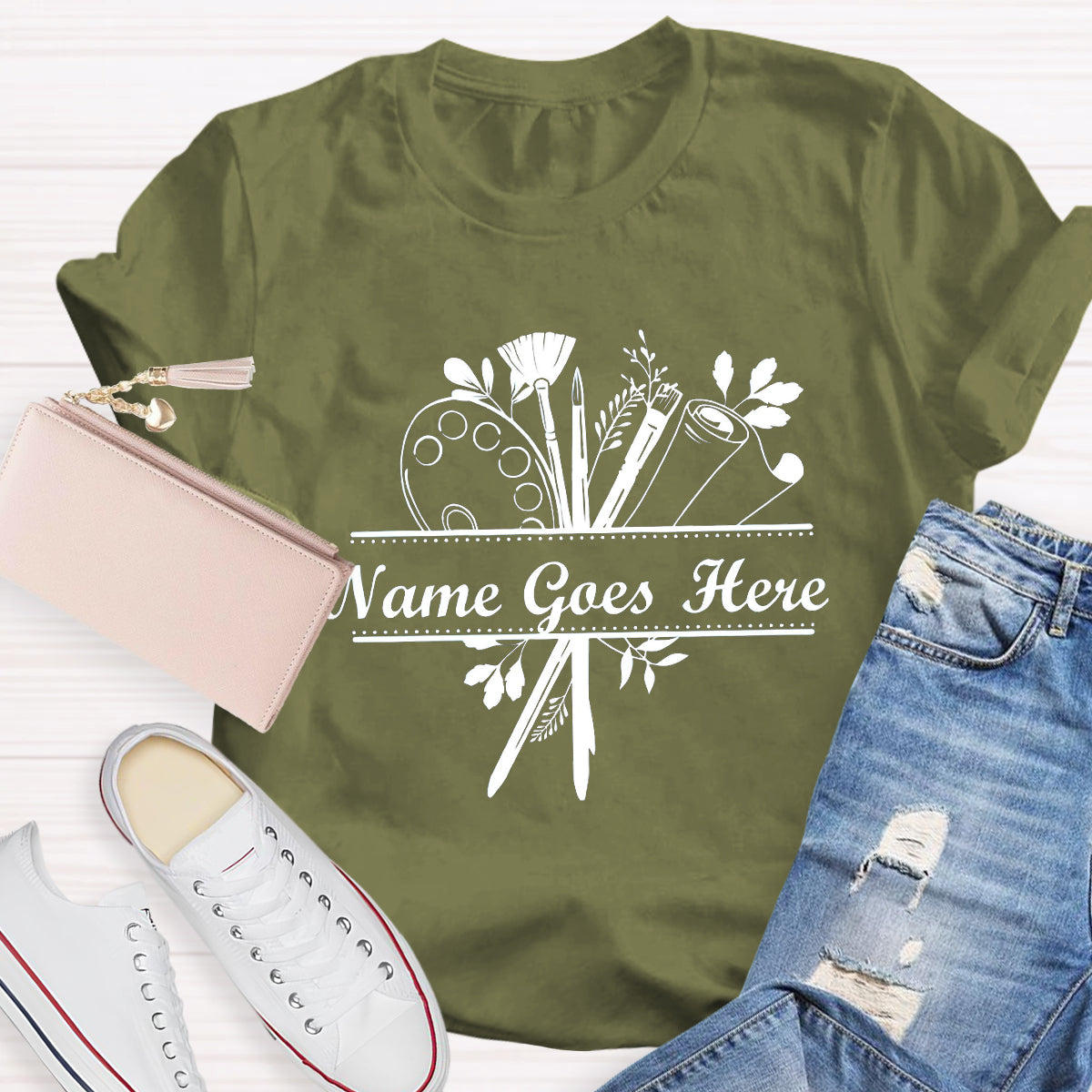 Personalized Art Teacher Name Goes Here T-Shirt