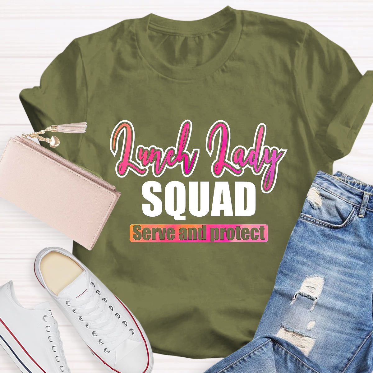 Lunch Lady Squad Serve And Protect T-Shirt