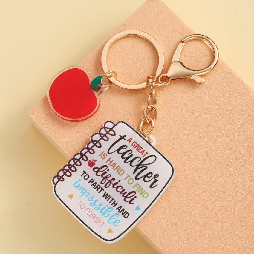 Acrylic Apple Teacher's Day Keychain