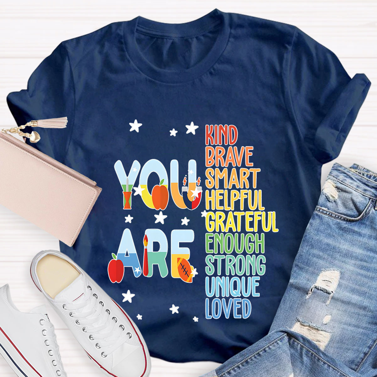 You Are Kind And Brave Teacher T-Shirt