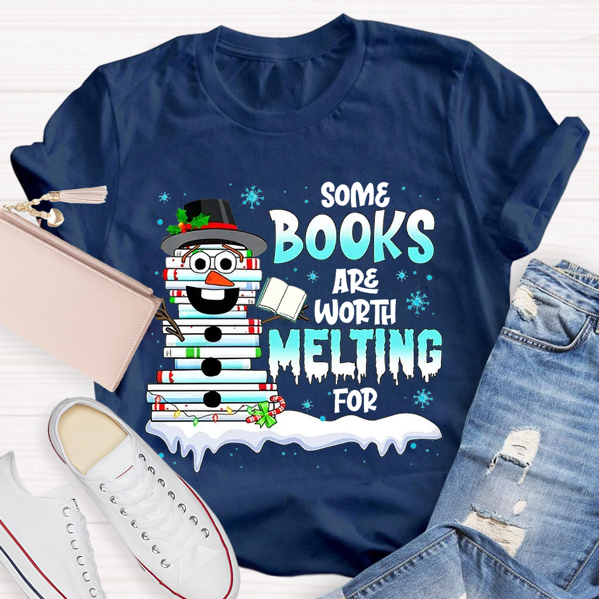 Some Books Are Worth Melting For Teacher T-Shirt