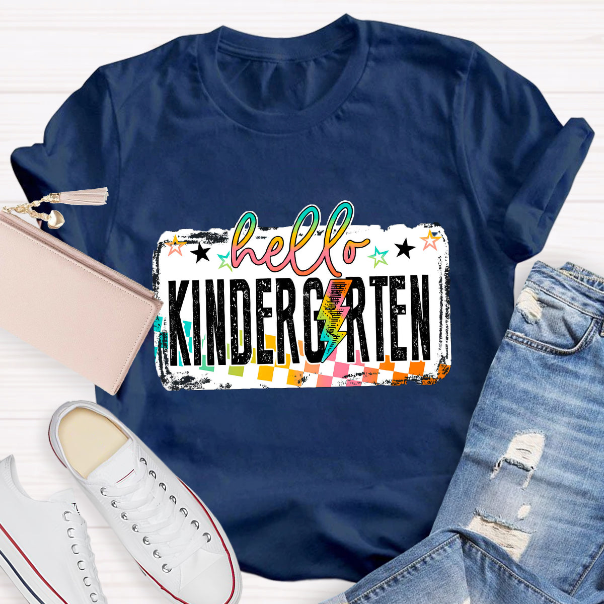 Personalized Grade Hello First Grade Teacher T-Shirt