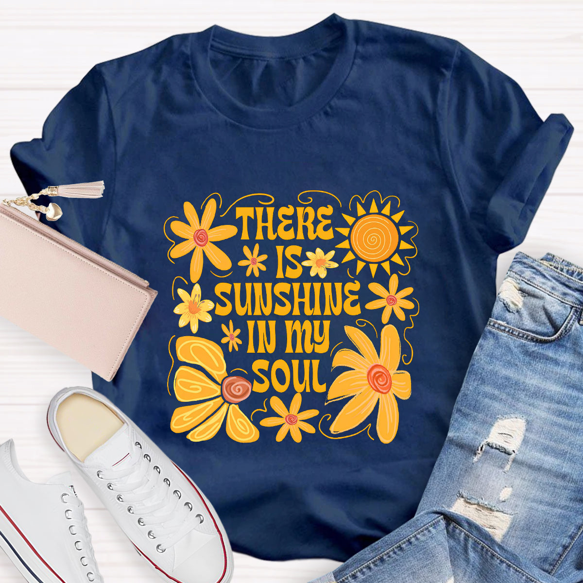 There Is Sunshine In My Soul Floral T-Shirt