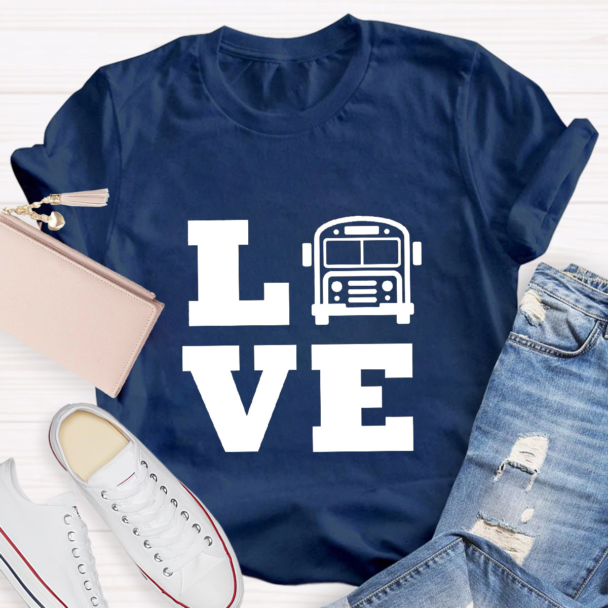 School Bus Driver Love Students Teacher T-Shirt