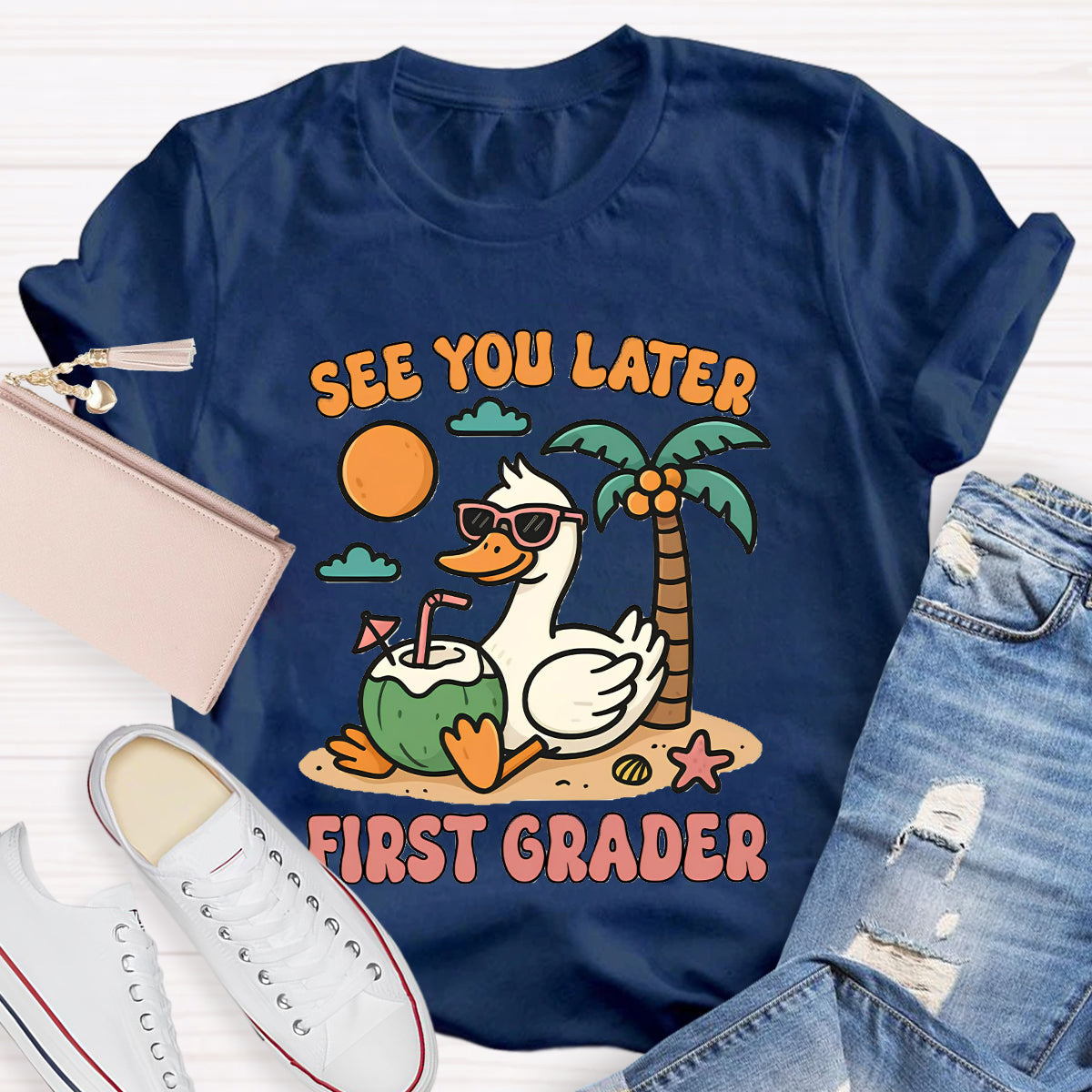 Personalized Grade See You Later Teacher T-Shirt