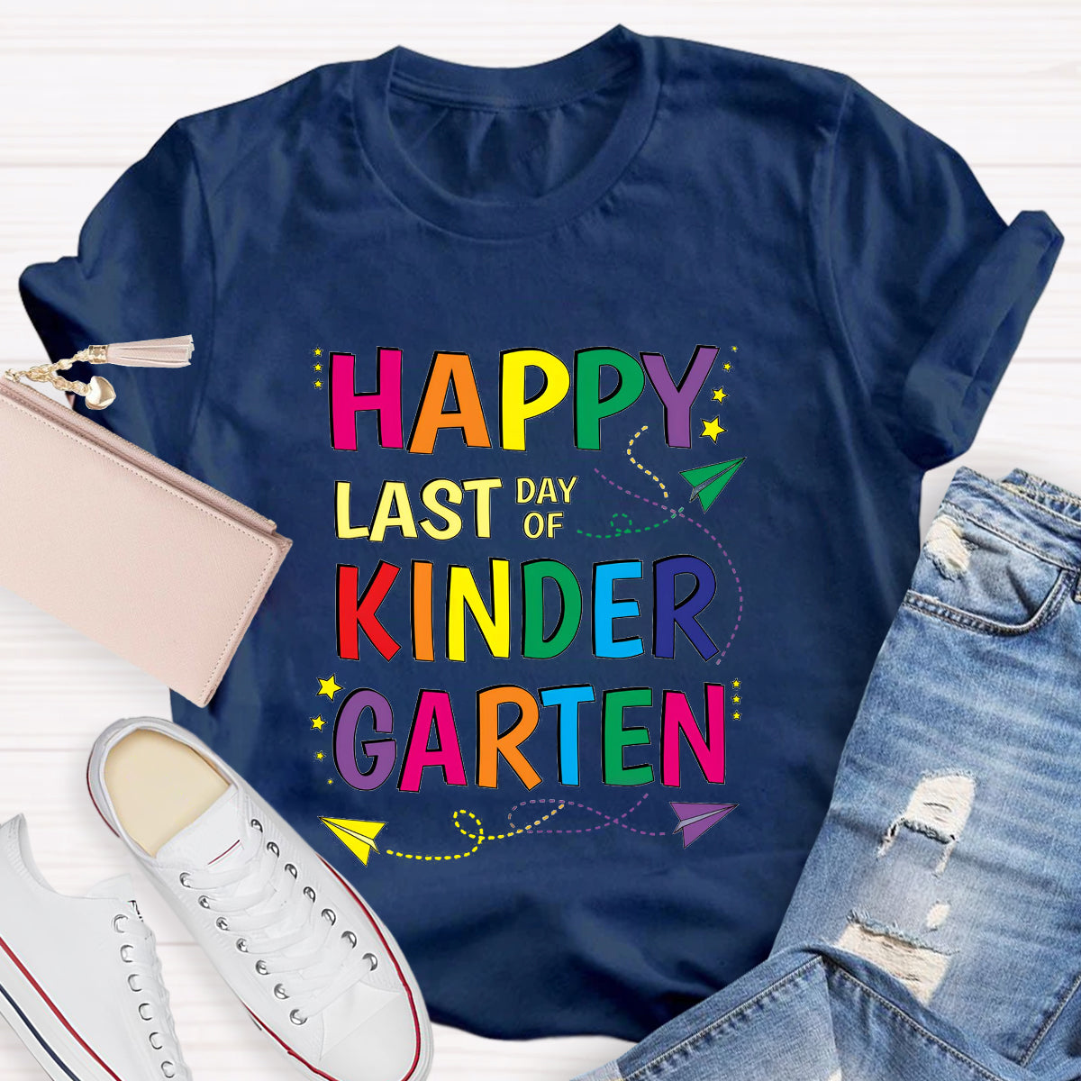 Personalized Grade Happy Last Day Of Kinder Garten T-Shirt