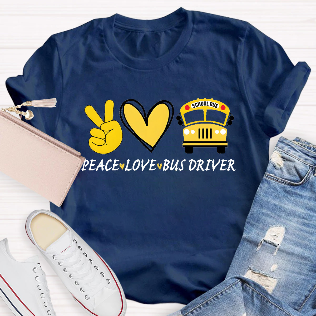 Peace Love Bus Driver T-Shirt