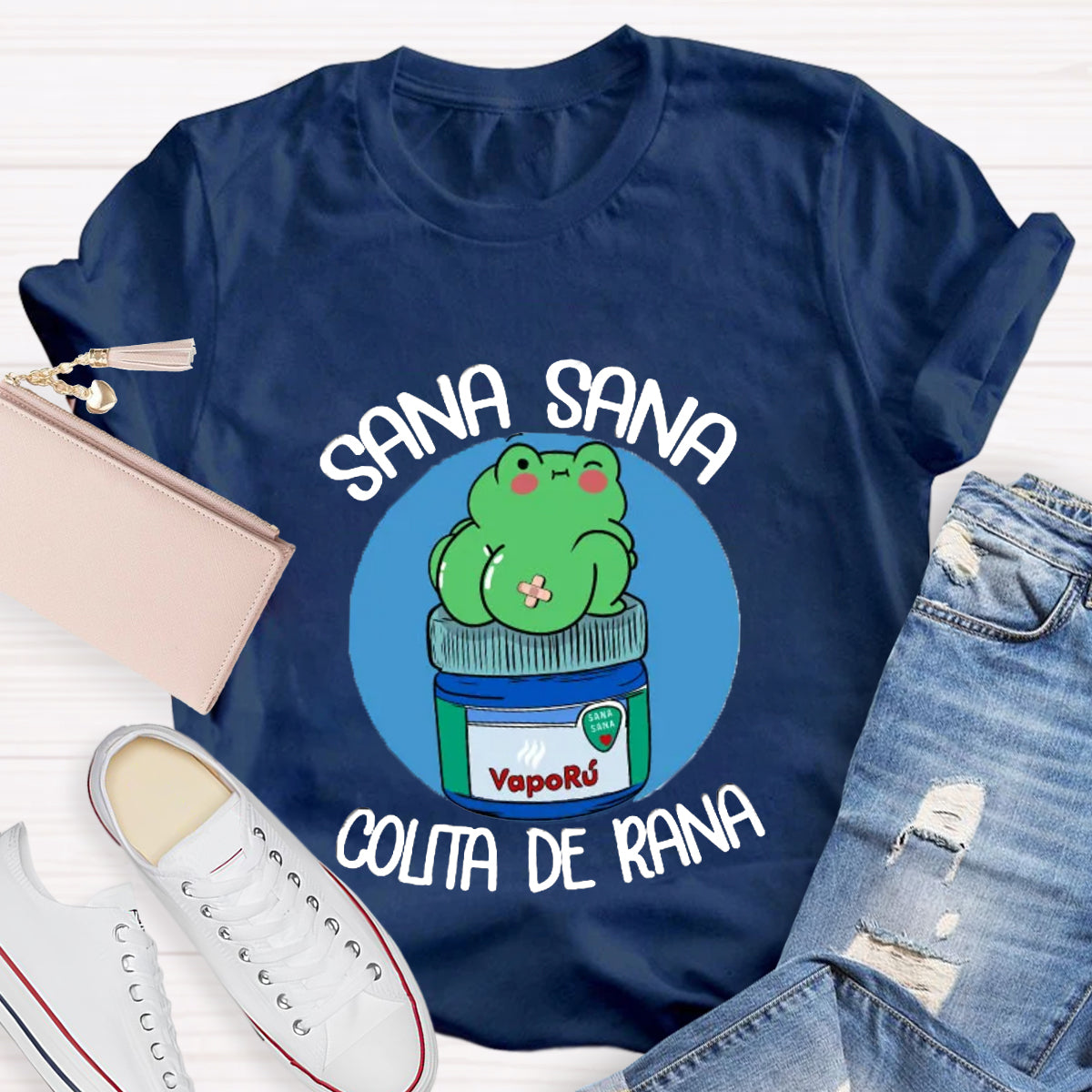 Sana Sana Colita De Rana Spanish Teacher T-Shirt