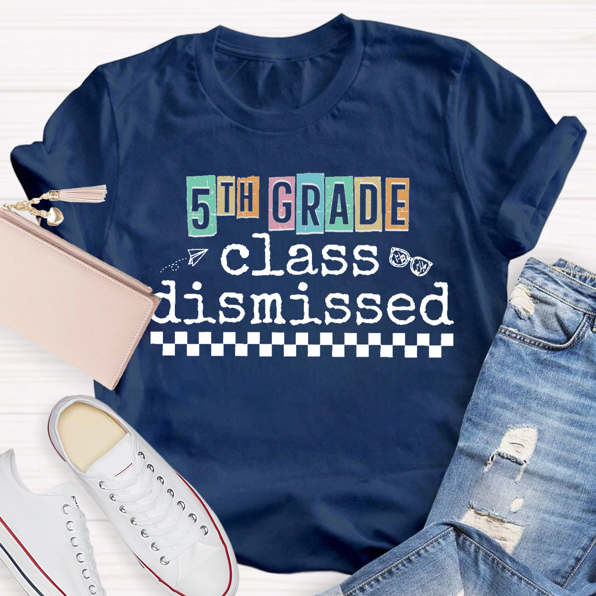 Personalized Grade Class Dismissed Teacher T-Shirt