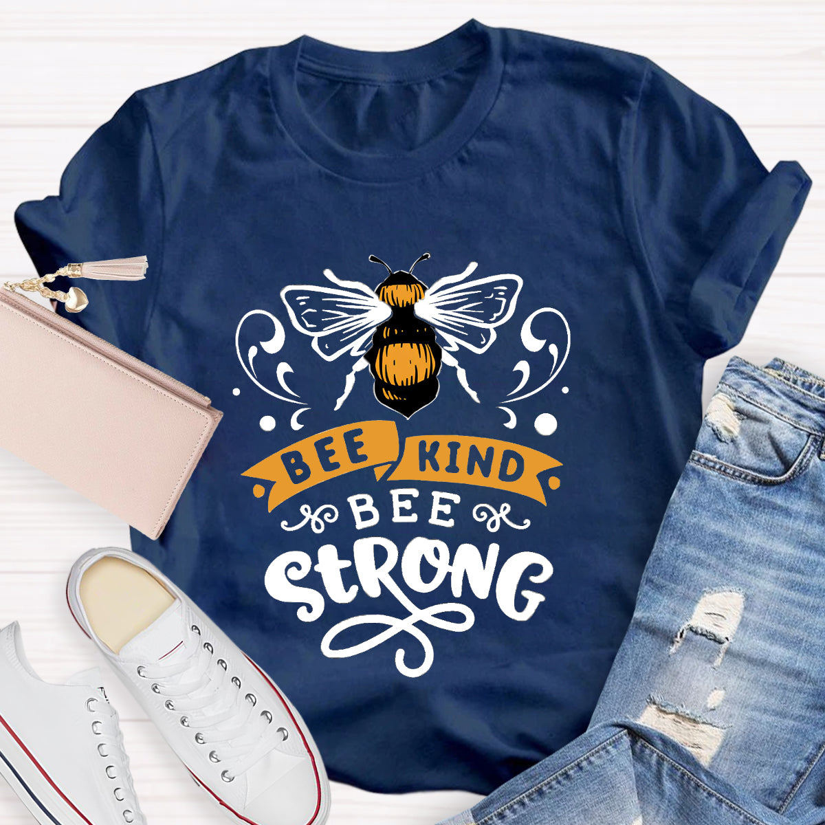 Bee Kind Bee Strong Teacher T-Shirt