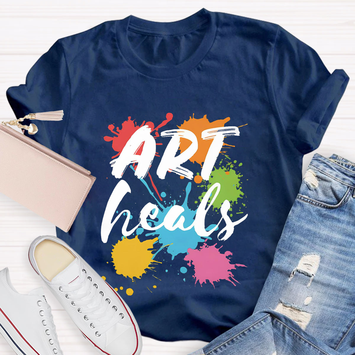 Art Heals Teacher T-Shirt