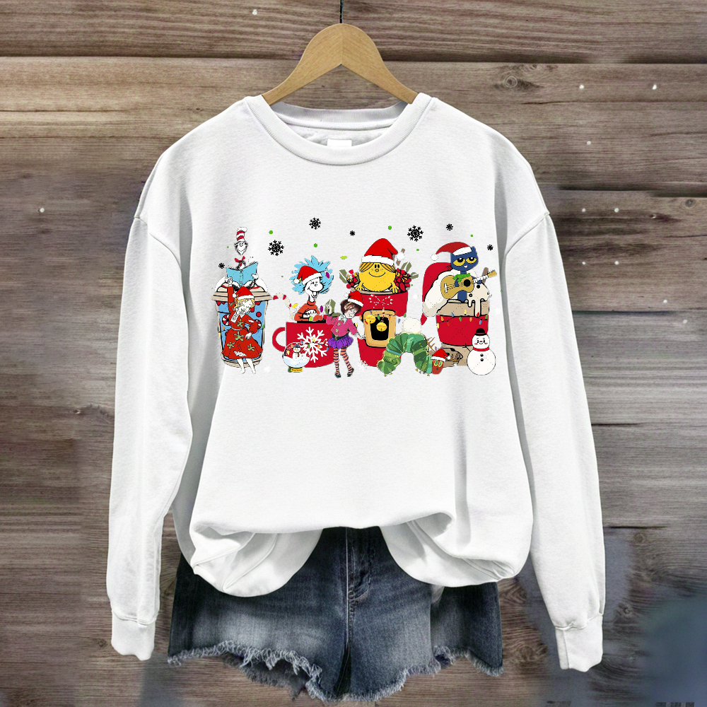 Christmas Pete the Cat Coffee Sweatshirt