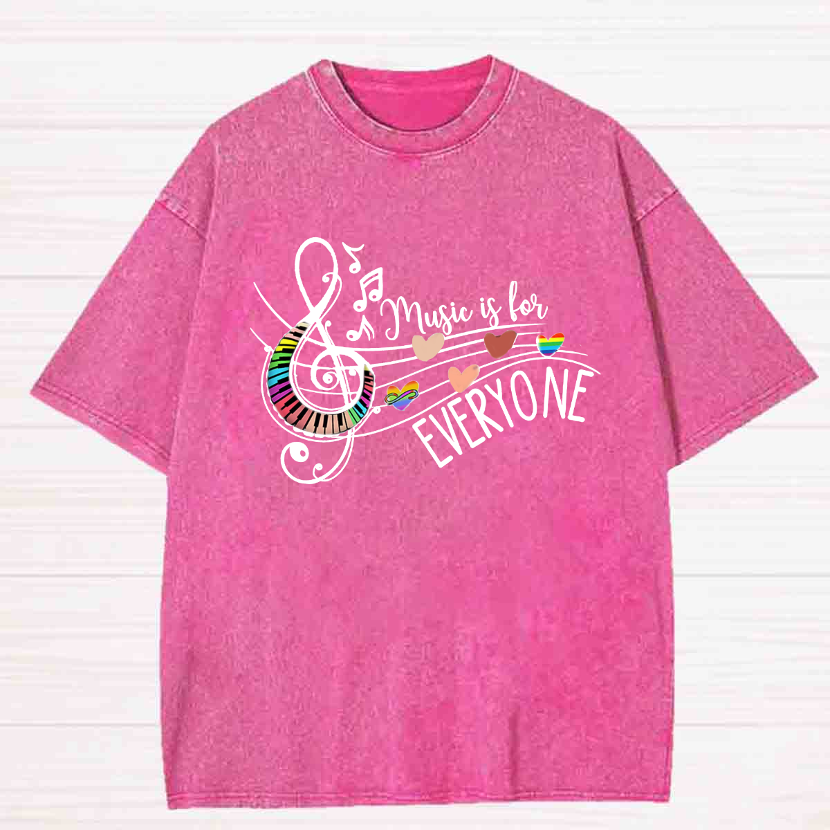 Music Is For Everyone Washed T-shirt