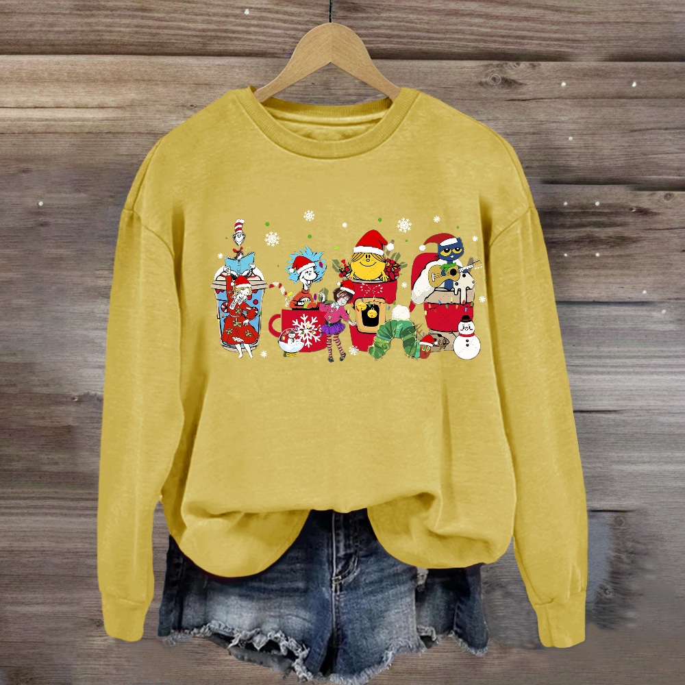 Christmas Pete the Cat Coffee Sweatshirt