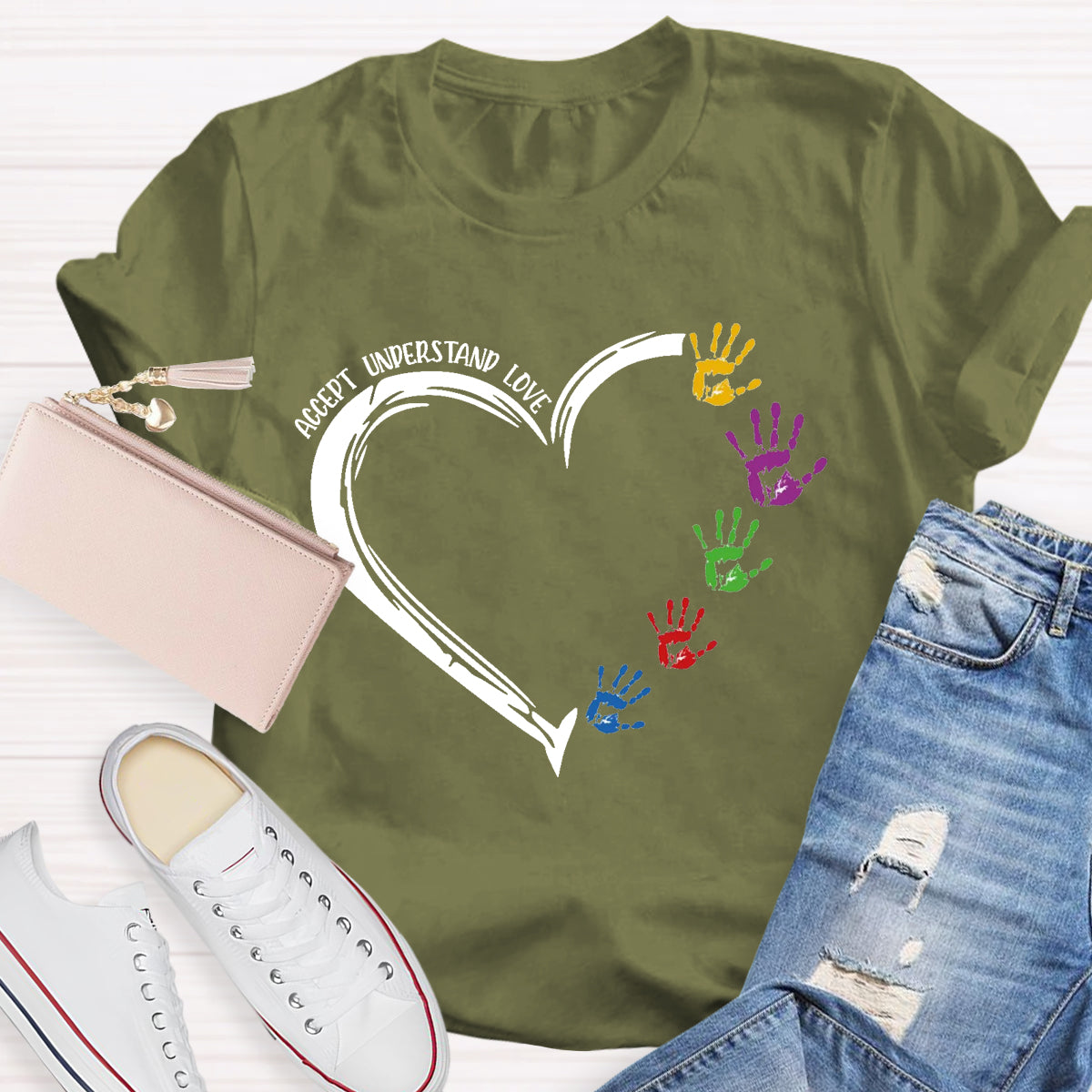 Accept Understand Love Love Hands T-Shirt