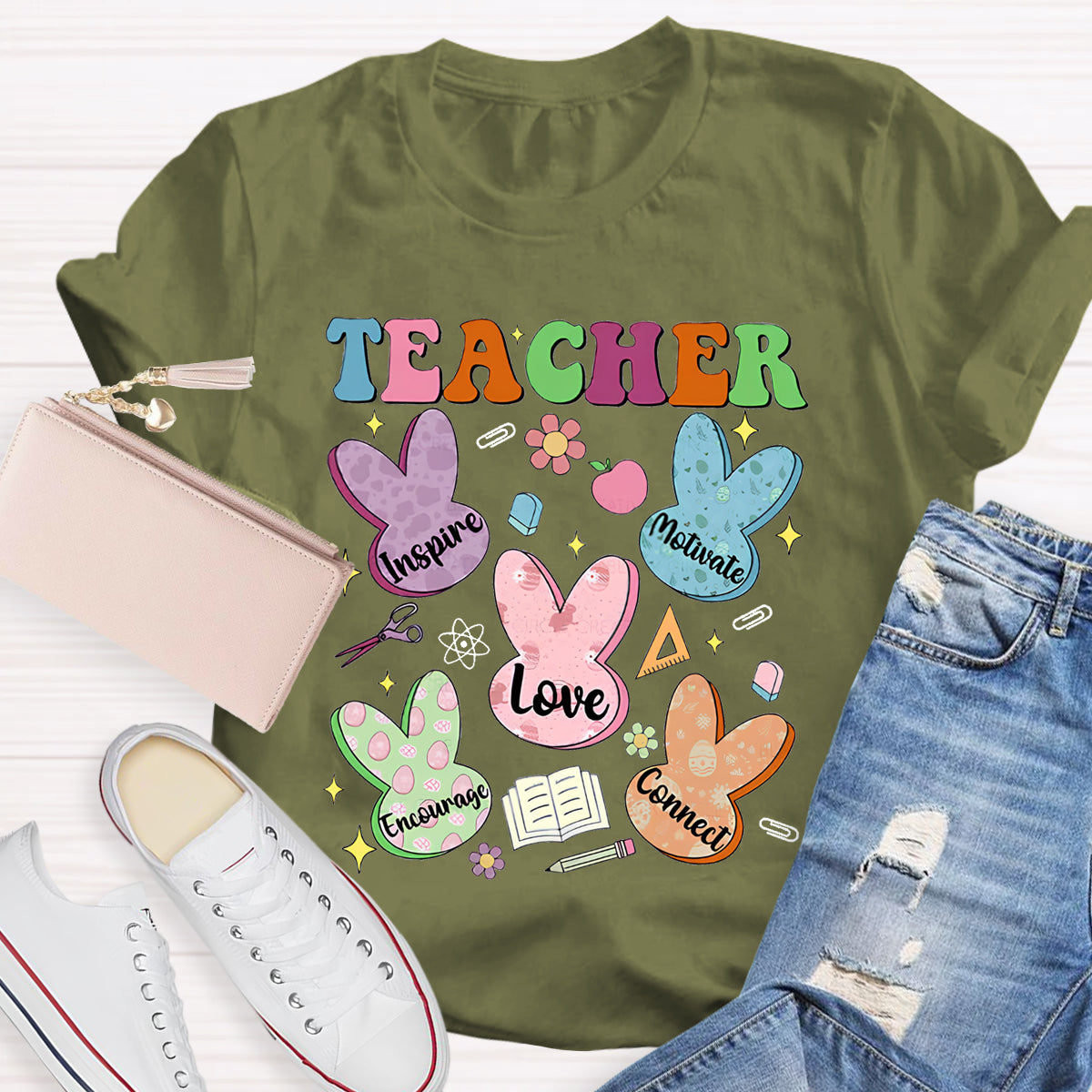 Easter Teacher Love Encourage T-Shirt