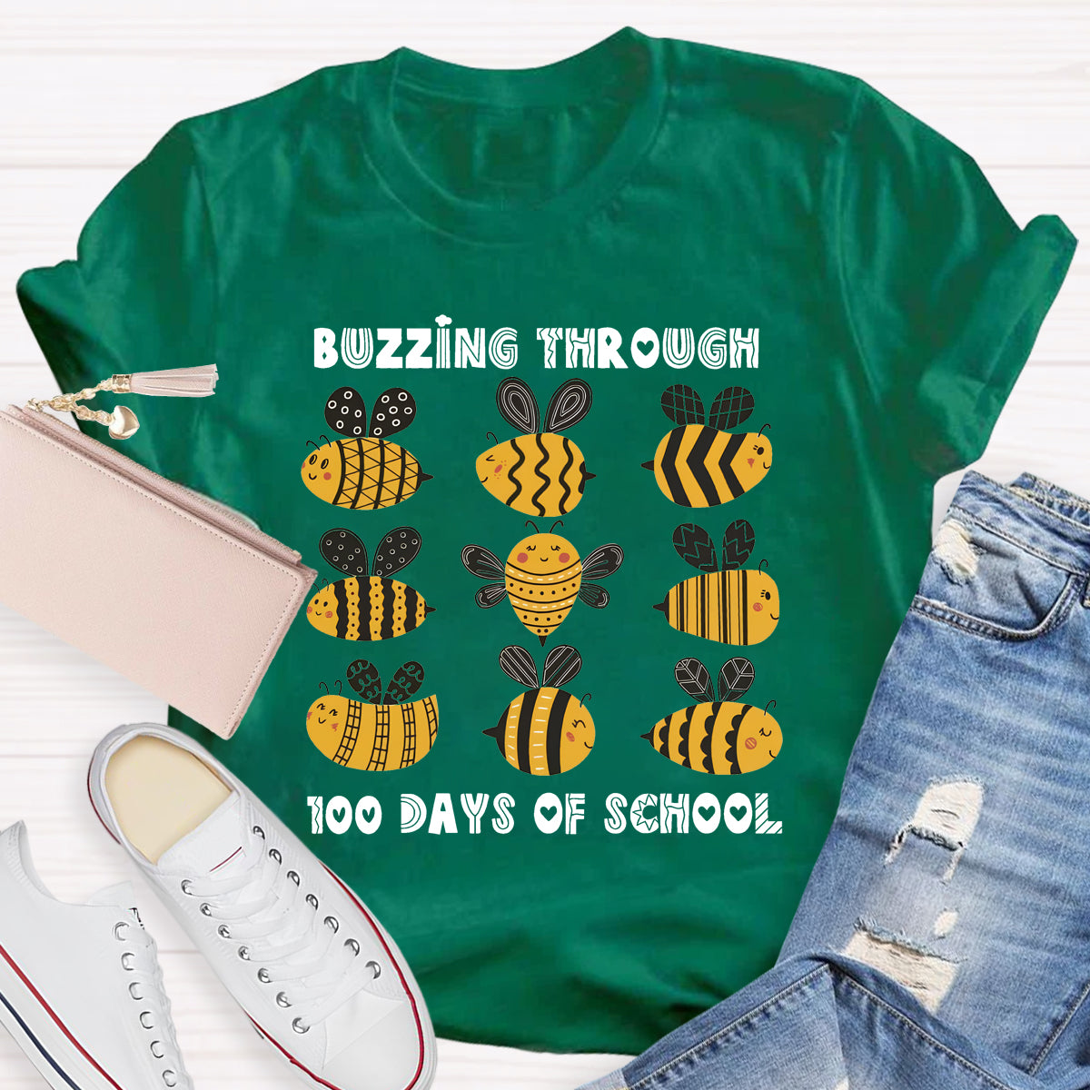 Buzzing Through 100 Days Of School T-Shirt