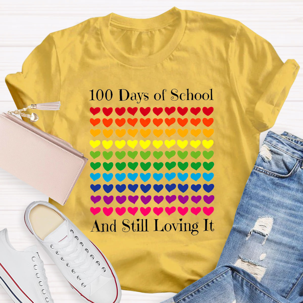 100 Days Of School And Still Loving It Teacher T-Shirt