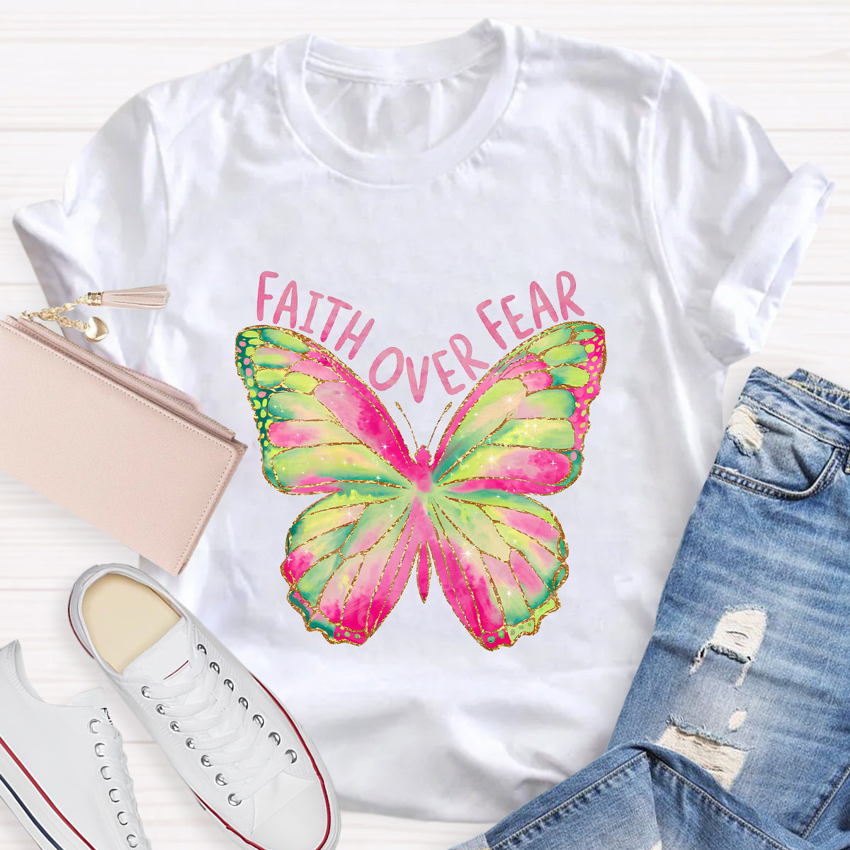 Faith Over Fear Butterfly T-Shirt