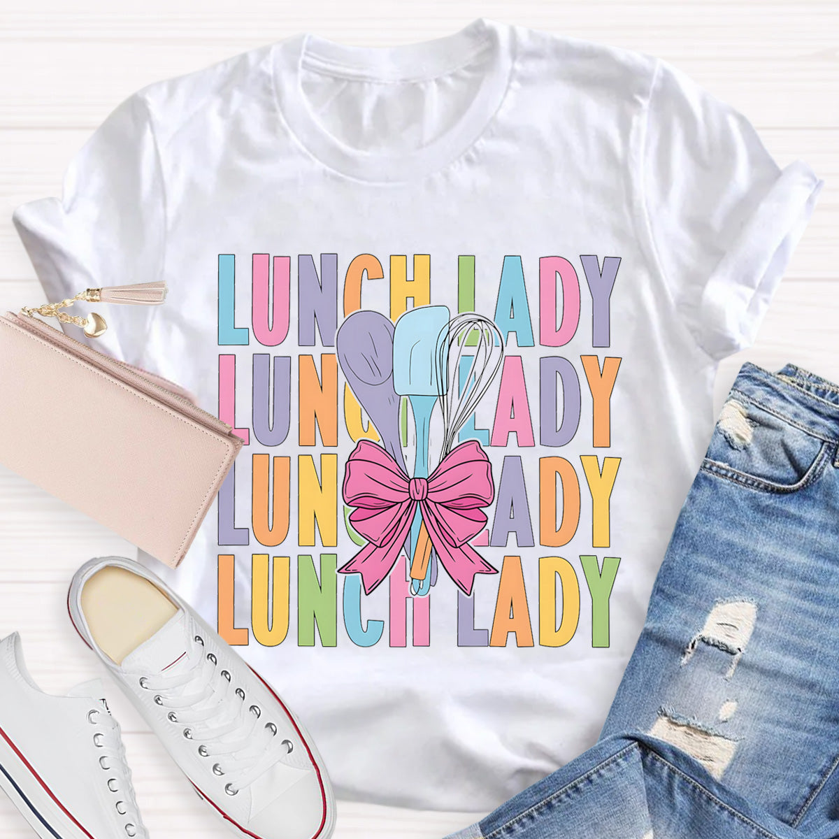Beautiful Bow Lunch Lady T-Shirt