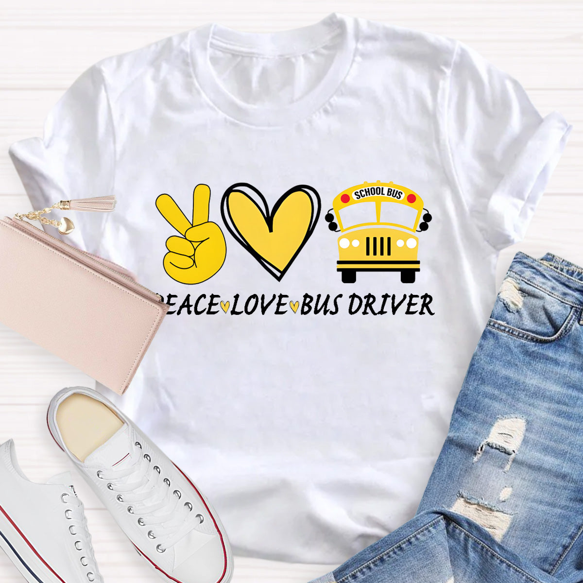 Peace Love Bus Driver T-Shirt