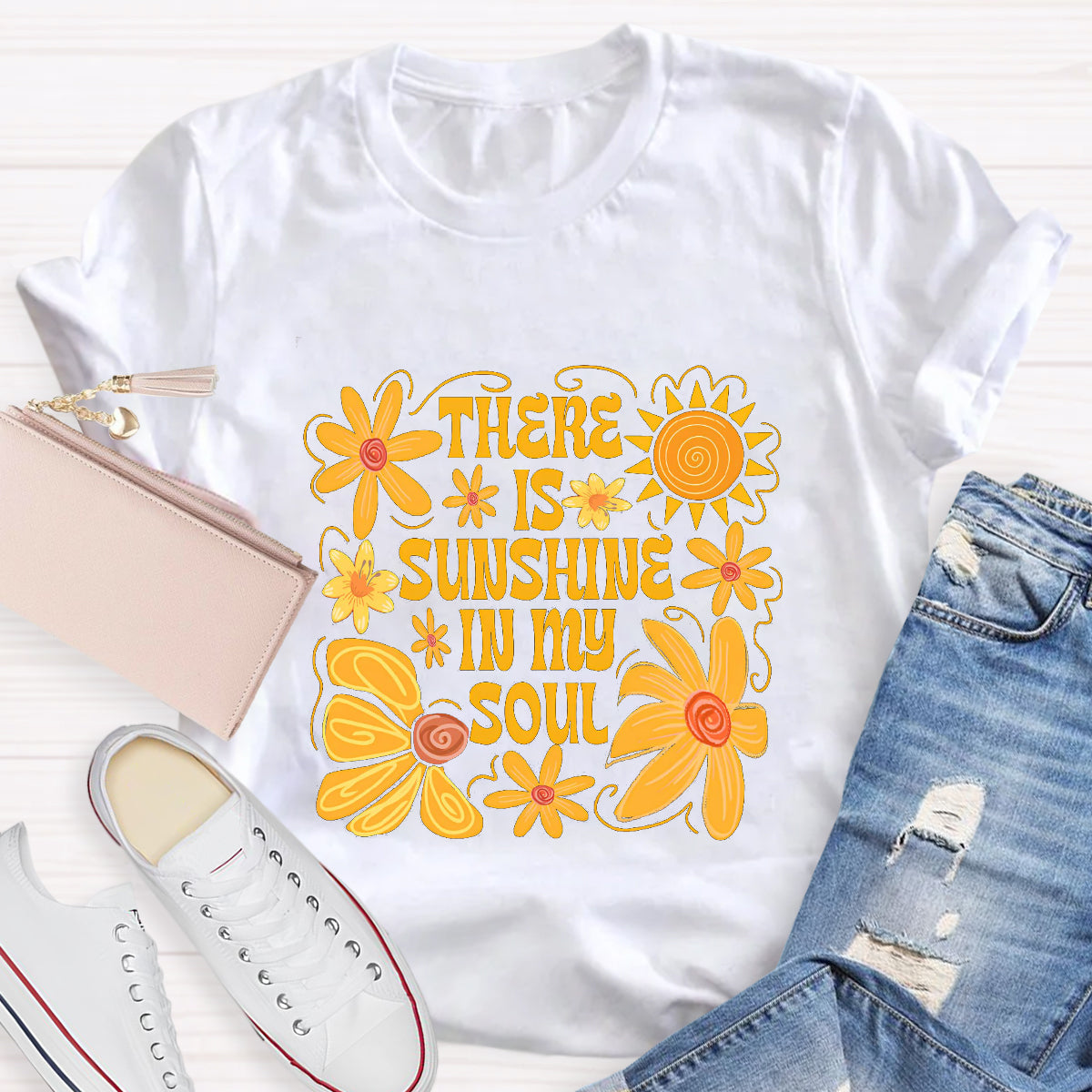 There Is Sunshine In My Soul Floral T-Shirt