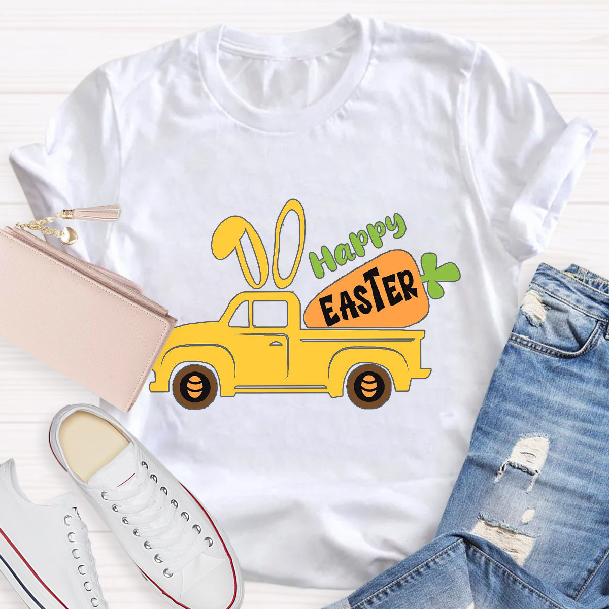 Happy Easter Vintage Truck T-Shirt