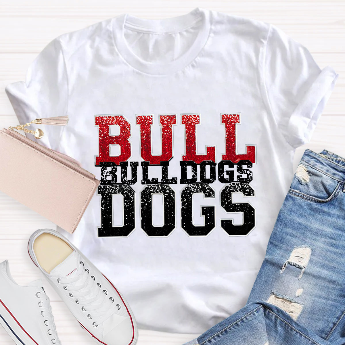 Personalized Mascot Bulldogs Teacher T-Shirt