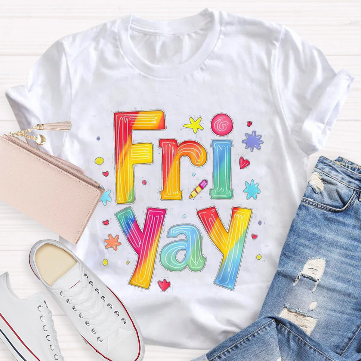 Personalize Day Fri Yay Teacher T-Shirt