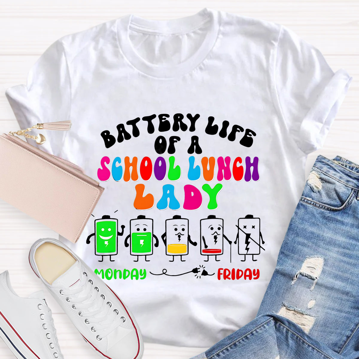 School Lunch Lady Monday To Friday T-Shirt